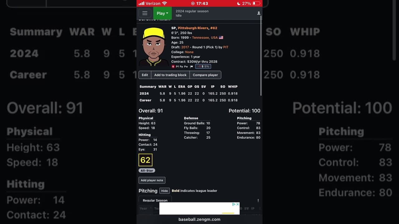 ZenGM Baseball trailer thumbnail