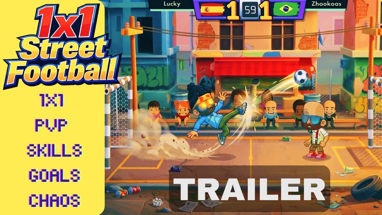1x1 Street Football: mini soccer PvP trailer thumbnail