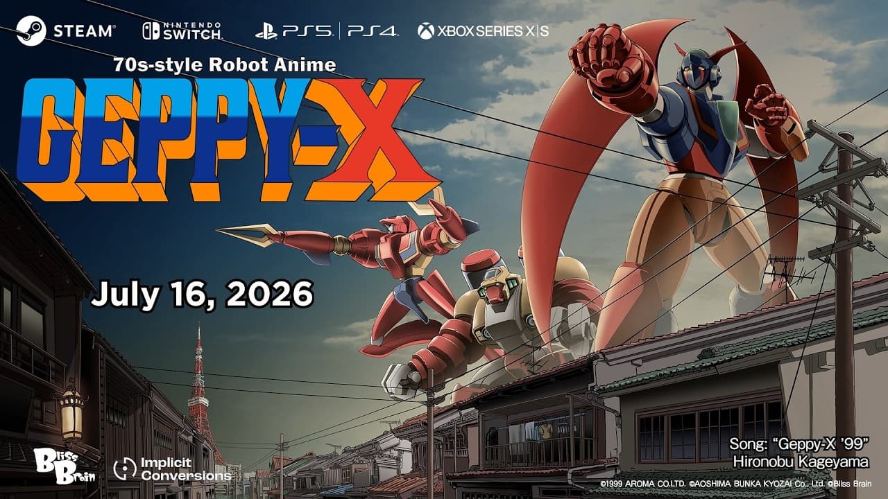 70s-style Robot Anime Geppy-X trailer thumbnail