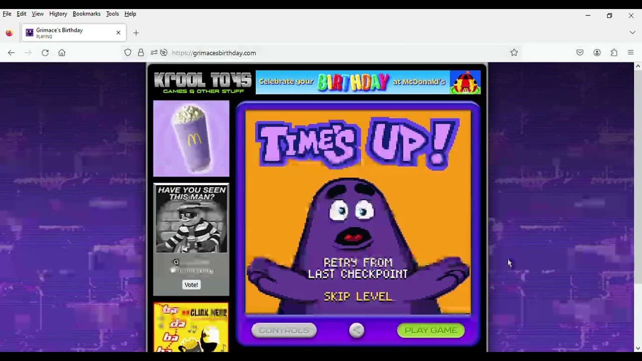 Grimace's Birthday trailer thumbnail