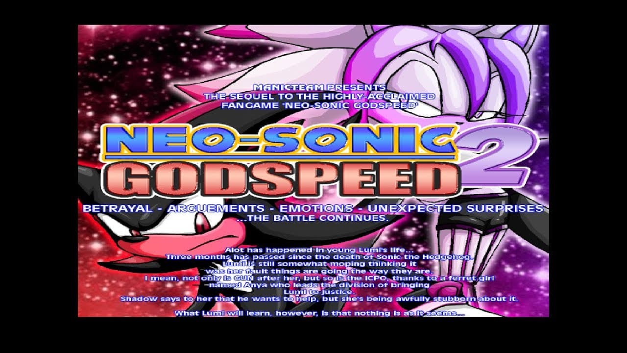 Neo Sonic: God Speed 2 trailer thumbnail