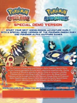 Pokémon Omega Ruby and Alpha Sapphire Special Demo Version cover art