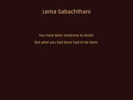Lema Sabachthani cover art
