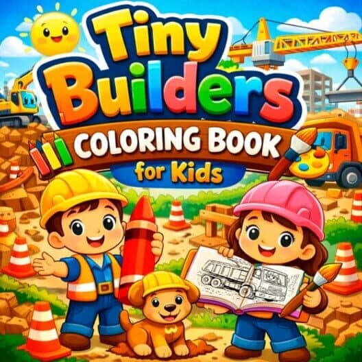 Tiny Builders Coloring Book for Kids cover art