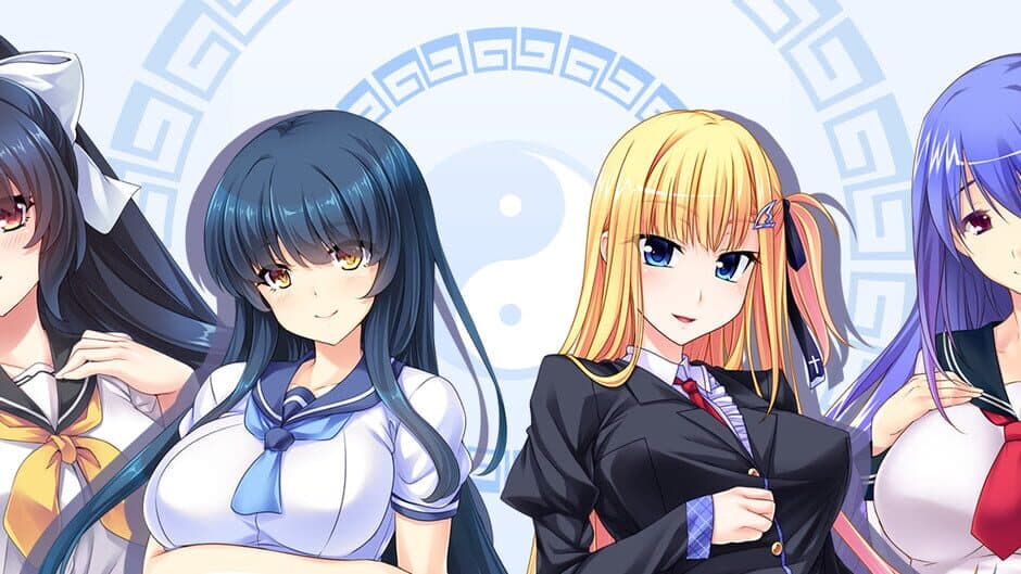 Pretty Girls Mahjong Solitaire: Blue banner