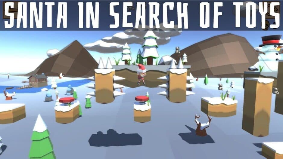 Santa in search of toys banner