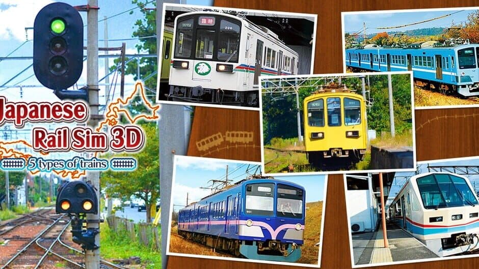 Japanese Rail Sim 3D: 5 types of trains banner