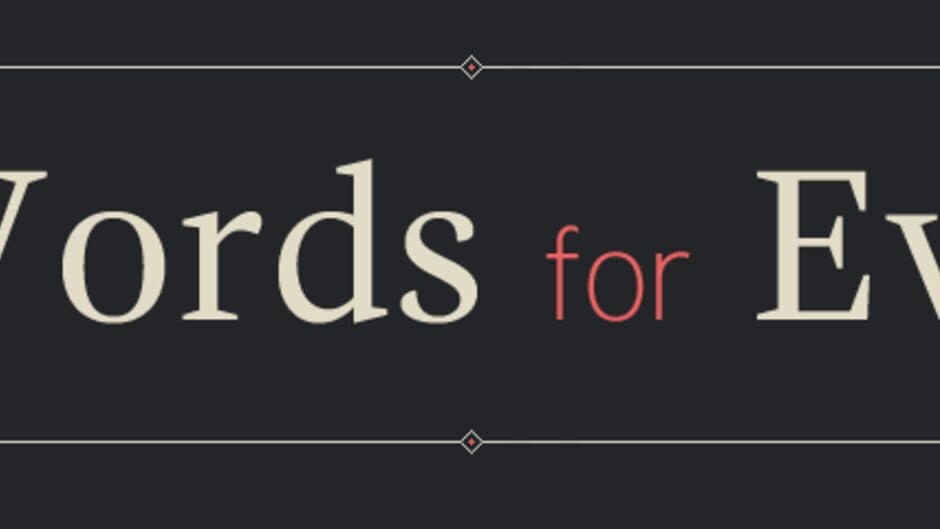 Words for Evil banner