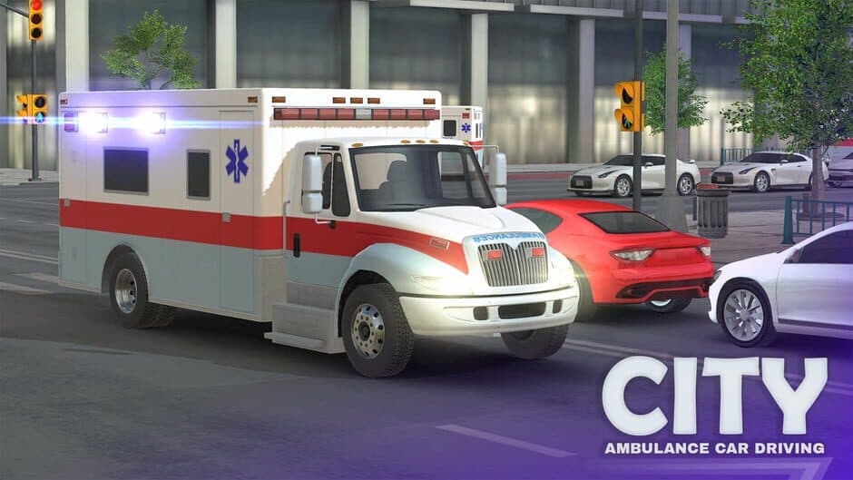 City Ambulance Car Driving banner