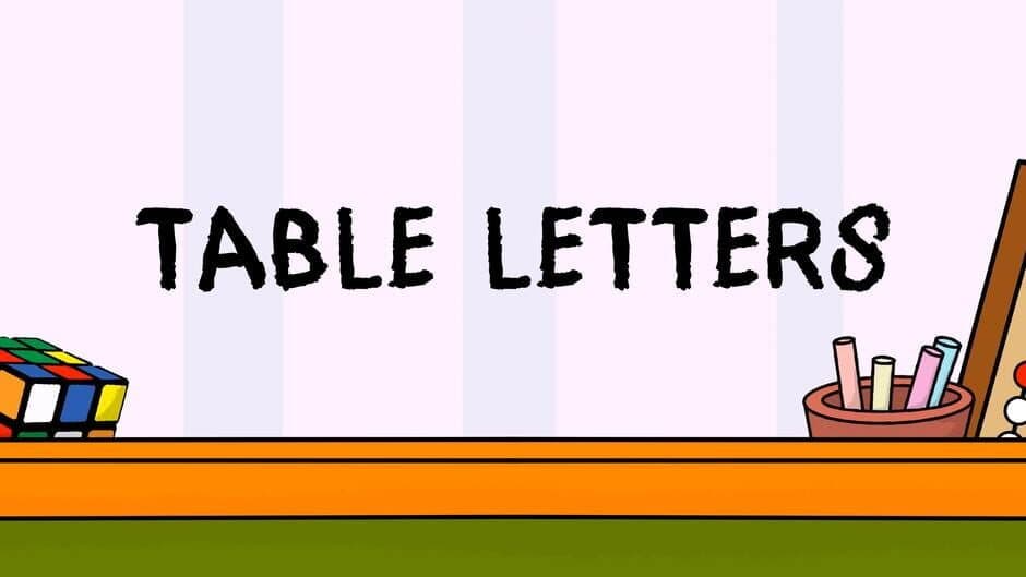 Table Letters banner