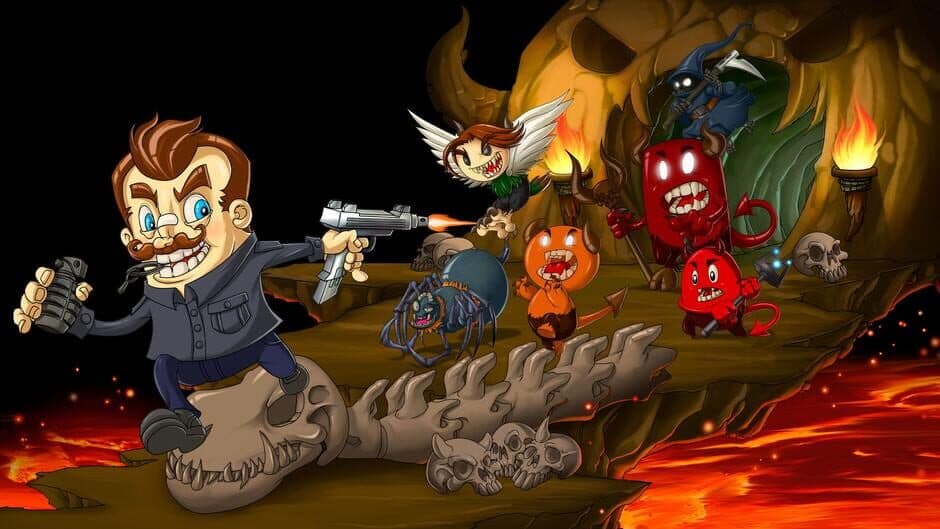 Mustache in Hell banner