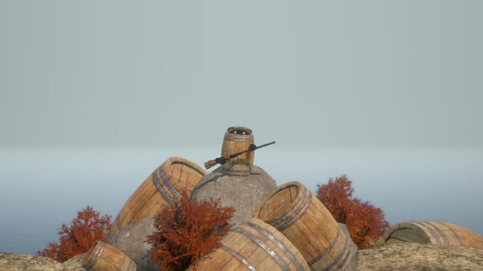 Climbing In Barrel With Double-Barrel banner