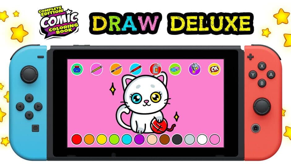 Comic Coloring Book Complete Edition: Draw Deluxe banner