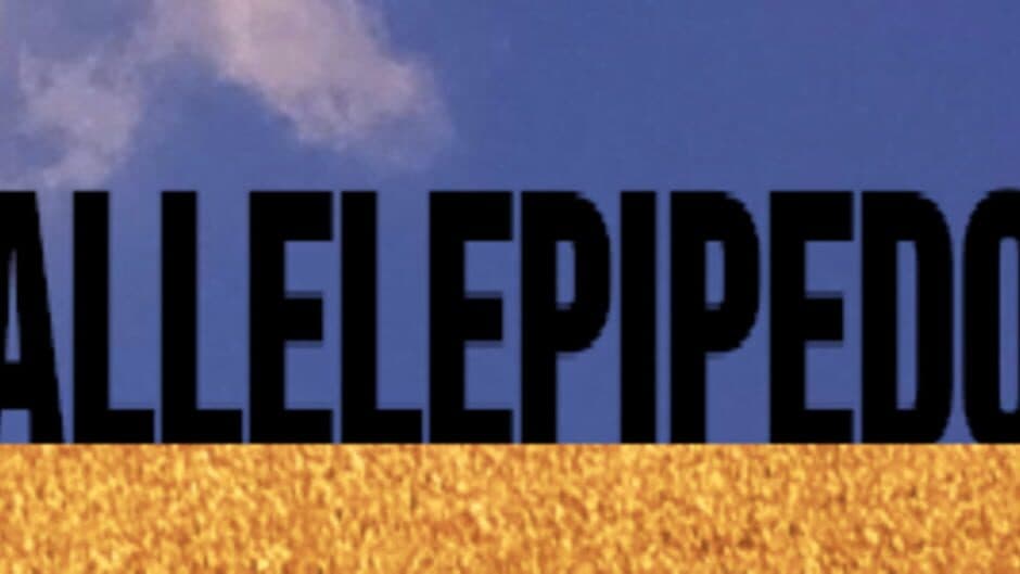 This is a Black Parallelepipedon in a Yellow Field banner