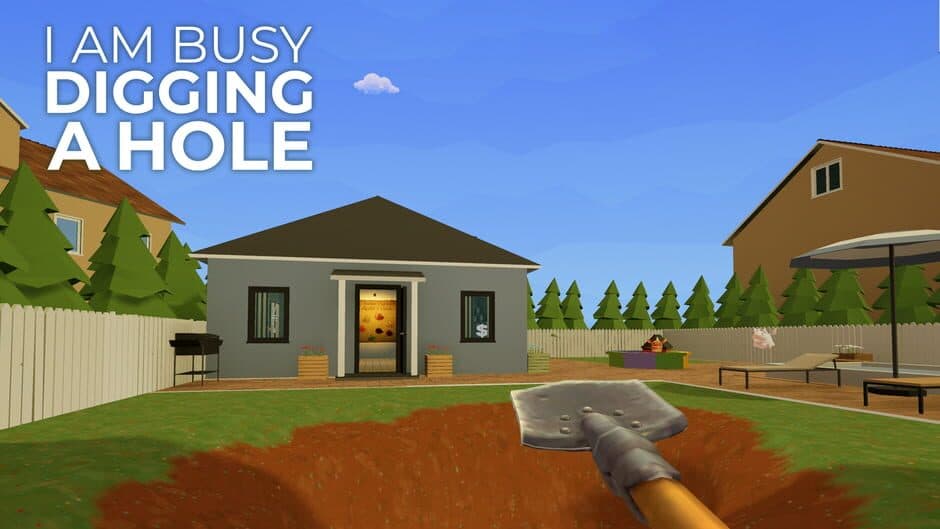 I Am Busy Digging a Hole banner