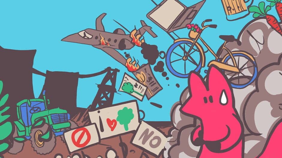 Ferdinand Fox tries Ecoterrorism banner