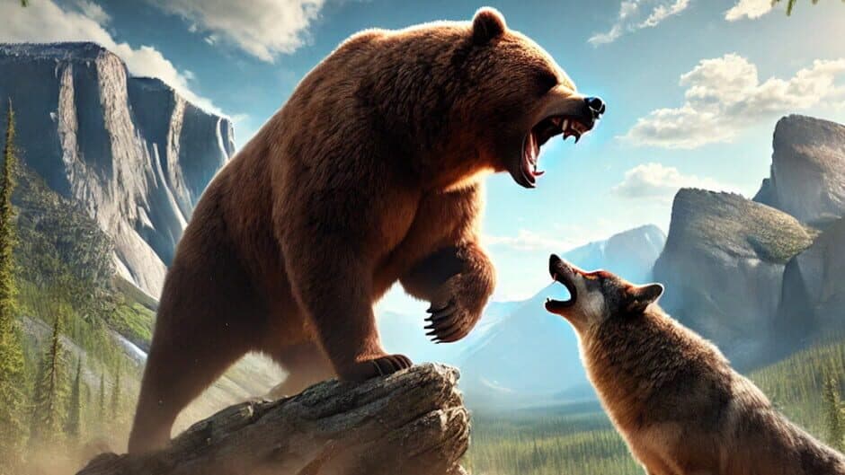 Bear vs. Wolf Jigsaw Puzzle banner