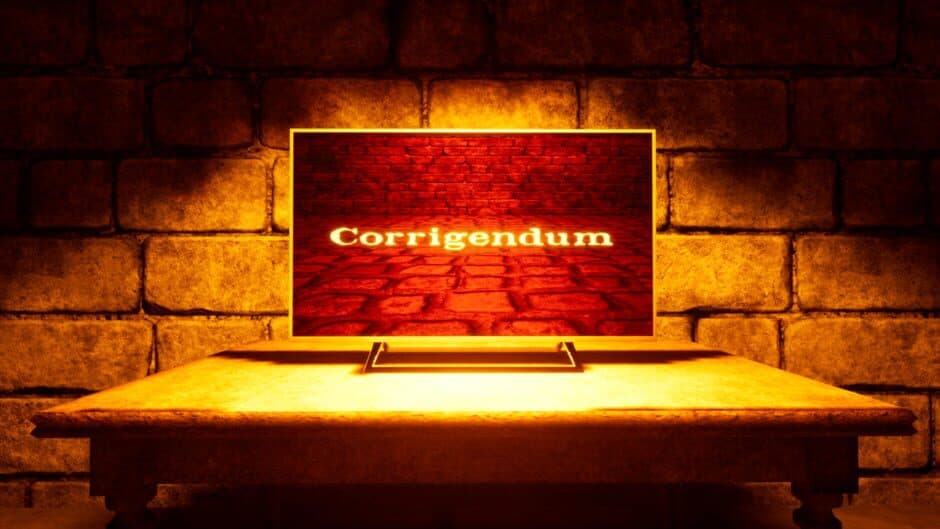 Corrigendum banner