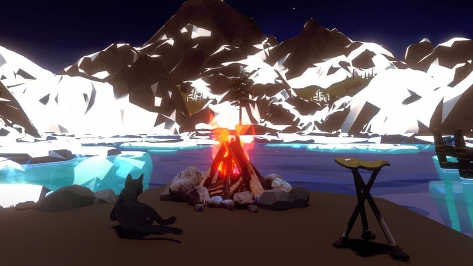 Campfire with Cat banner