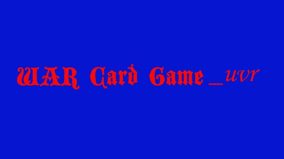 War Card Game_uvr banner