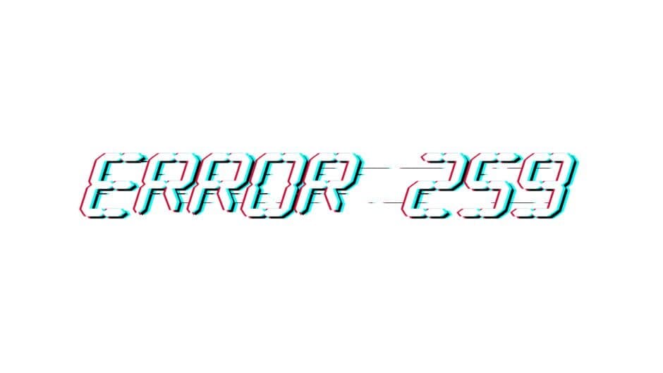 Error 259 banner
