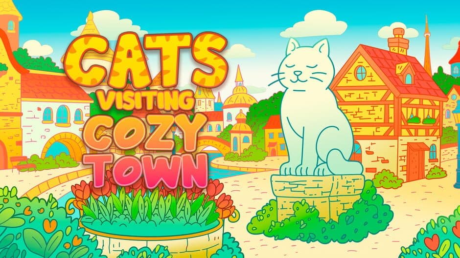 Cats Visiting Cozy Town banner