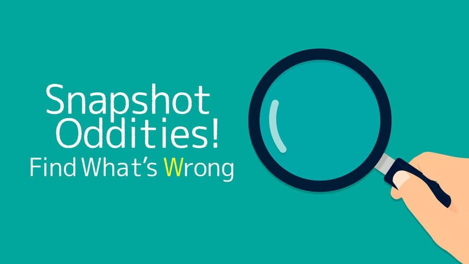 Snapshot Oddities! Find What's Wrong banner