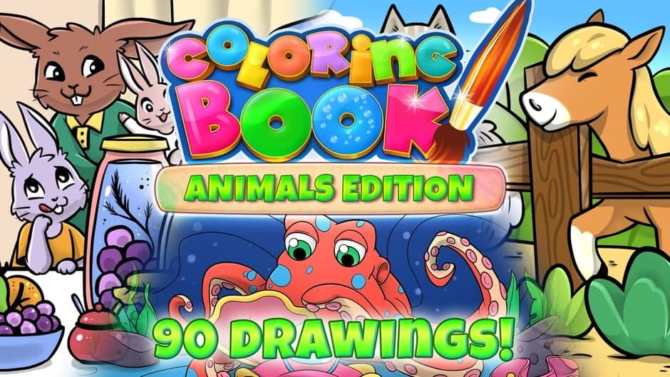 Coloring Book: Animals Edition - 90 drawings banner