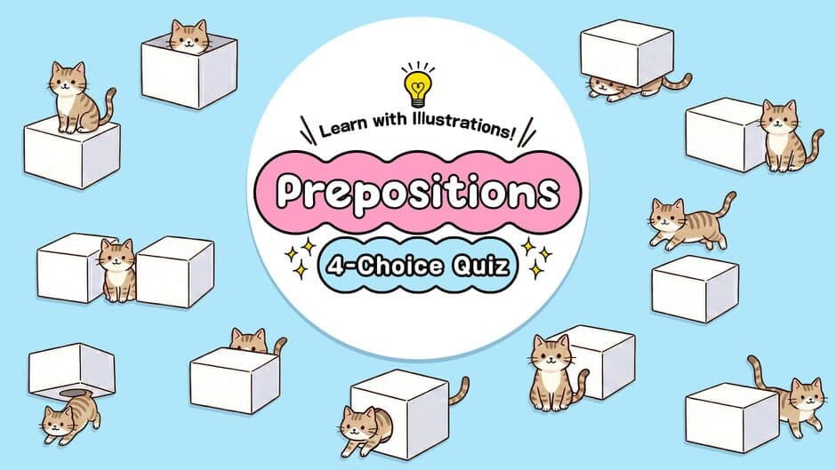 Learn with Illustrations! English Prepositions 4-Choice Quiz banner