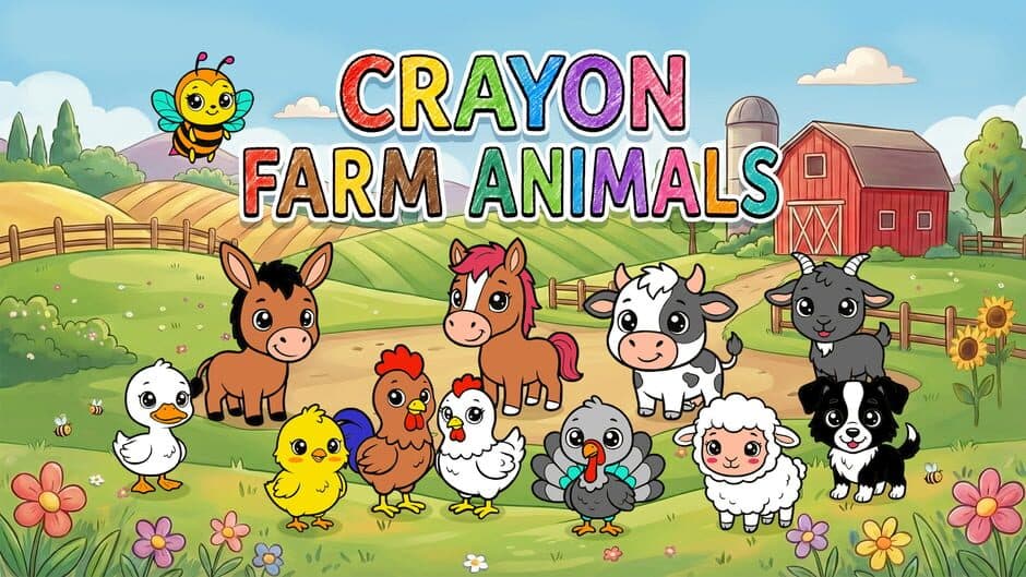 Crayon Farm Animals banner