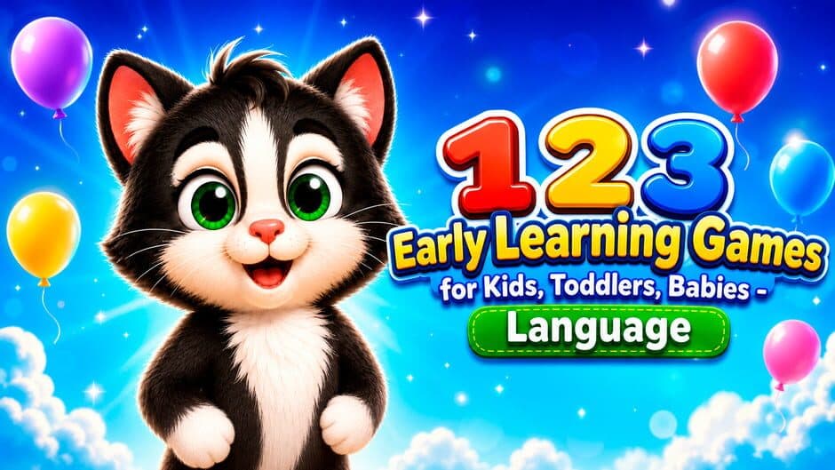 123 Early Learning Games for Kids, Toddlers, Babies: Language banner
