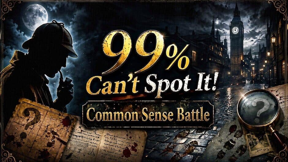 99% Can't Spot It! Common Sense Battle banner