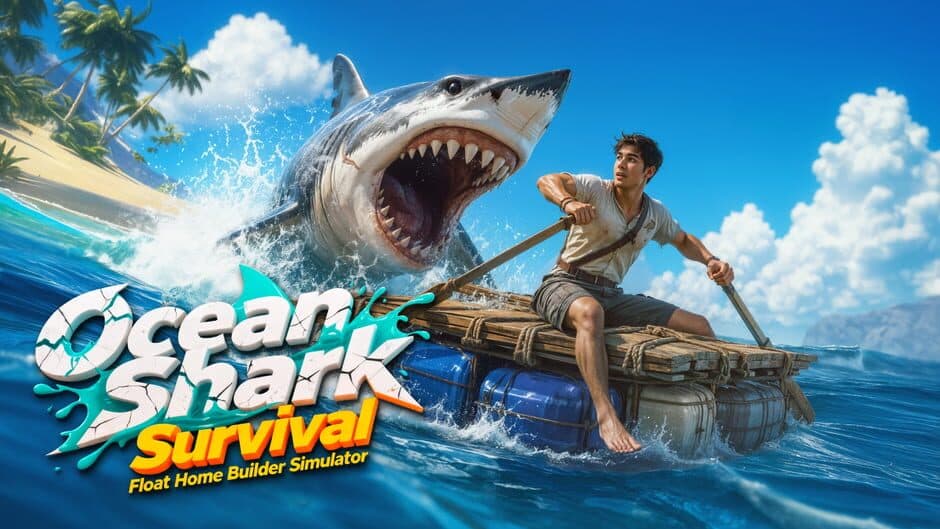 Ocean Shark Survival: Float Home Builder Simulator banner