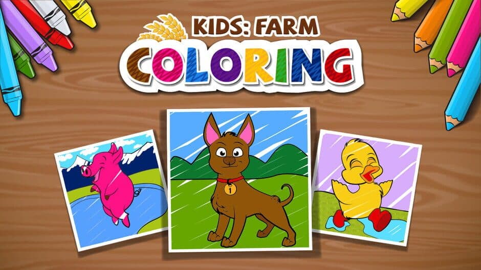 Kids: Farm Coloring banner