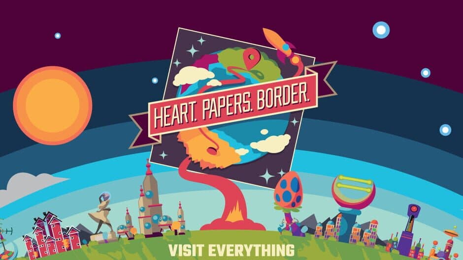 Heart. Papers. Border. banner