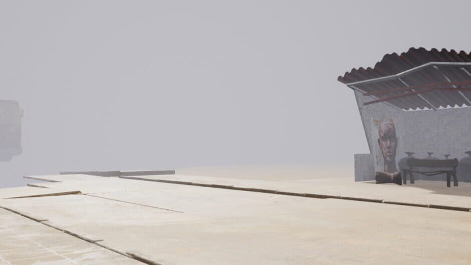 Bus stop in the fog banner