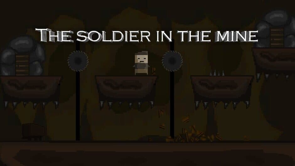 The soldier in the mine banner