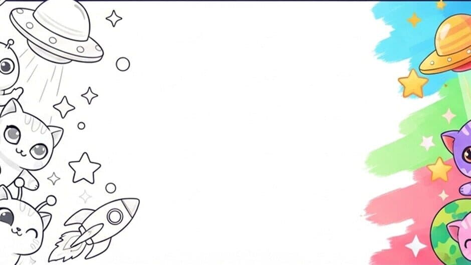 100 Cats Lost in Space Find & Color banner