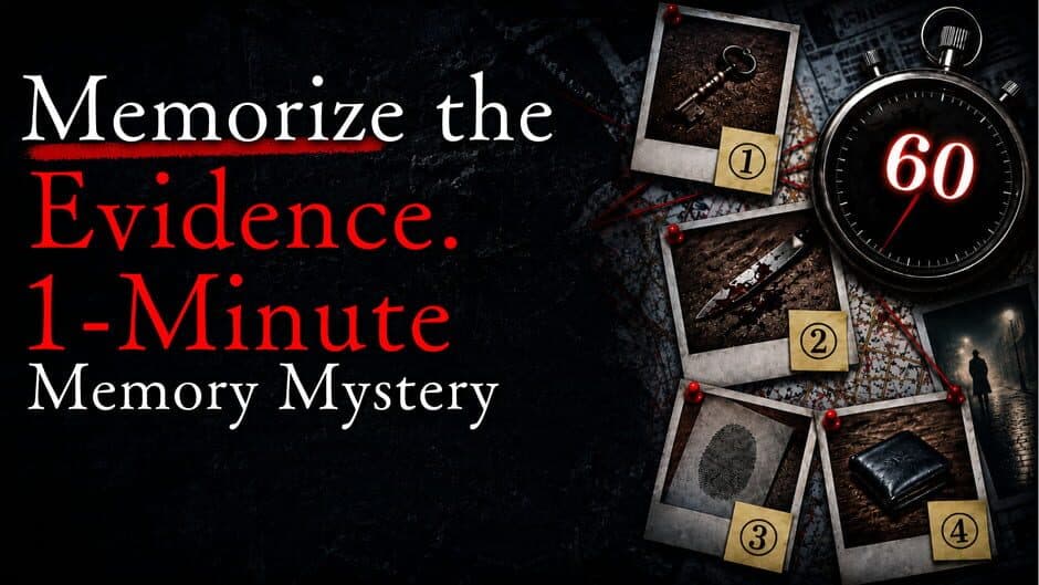 Memorize the Evidence: 1-Minute Memory Mystery banner